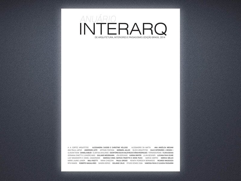 ANUÁRIO INTERARQ DE ARQUITETURA, INTERIORES E PAISAGISMO 2014/2015 - Revista InterArq | Arquitetura, Decoração, Design, Paisagismo e Lifestyle