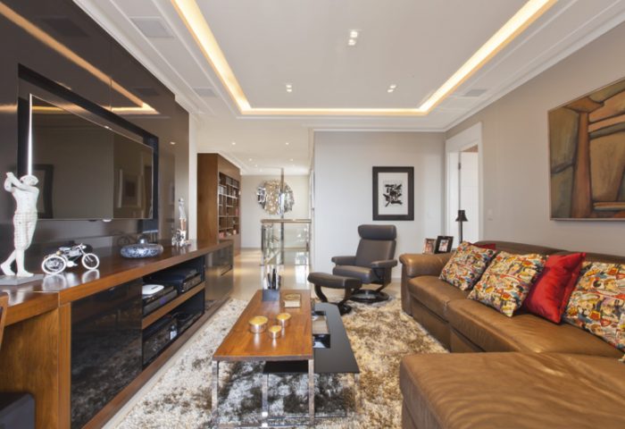 Com o projeto de arquitetura e interiores, esta cobertura ganhou espaços sofisticados e joviais - Revista InterArq | Arquitetura, Decoração, Design, Paisagismo e Lifestyle