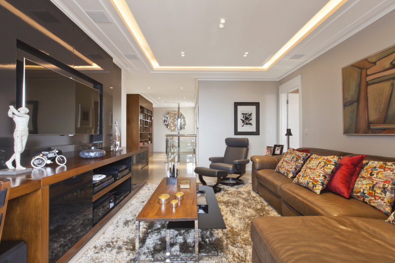 Com o projeto de arquitetura e interiores, esta cobertura ganhou espaços sofisticados e joviais - Revista InterArq | Arquitetura, Decoração, Design, Paisagismo e Lifestyle