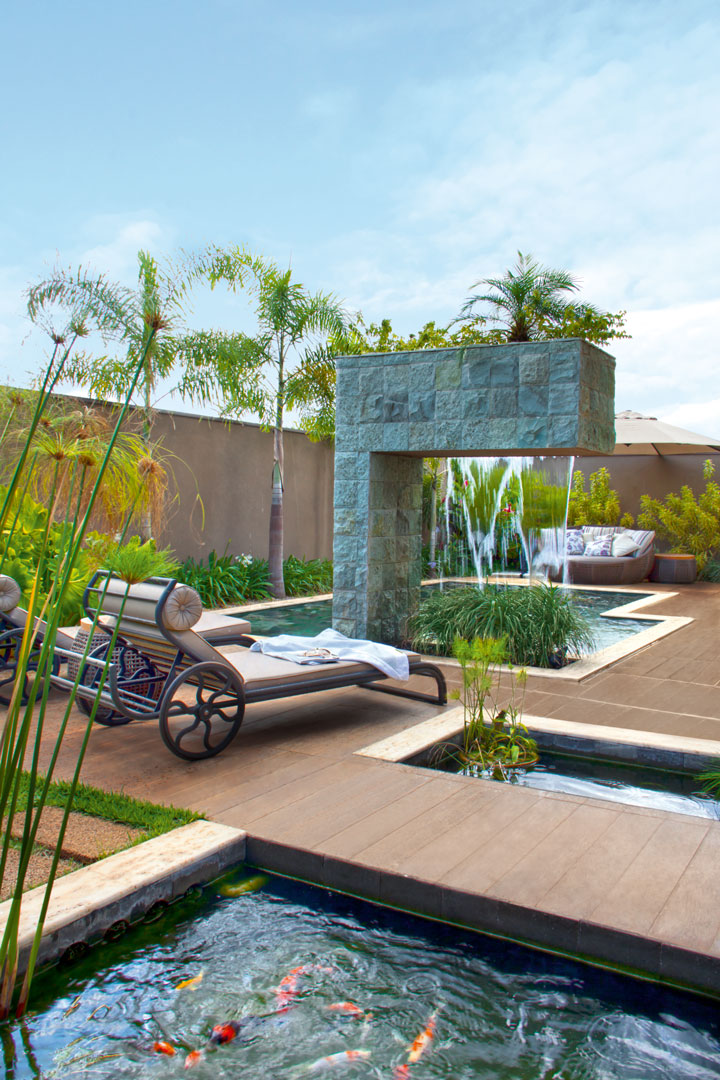 Área da piscina.