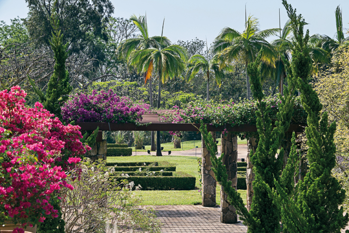 Inspirado na região de Toscana, este jardim foi desenvolvido para aflorar os sentidos, com pontos de pausa e contemplação ao redor da casa - Revista InterArq | Arquitetura, Decoração, Design, Paisagismo e Lifestyle