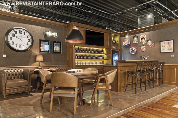 O home pub é um ambiente perfeito para receber os amigos - Revista InterArq | Arquitetura, Decoração, Design, Paisagismo e Lifestyle