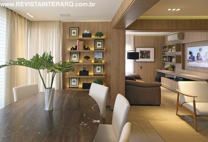 Projeto com espaços sociais integrados e design contemporâneo - Revista InterArq | Arquitetura, Decoração, Design, Paisagismo e Lifestyle