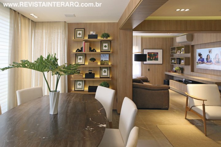 Projeto com espaços sociais integrados e design contemporâneo - Revista InterArq | Arquitetura, Decoração, Design, Paisagismo e Lifestyle
