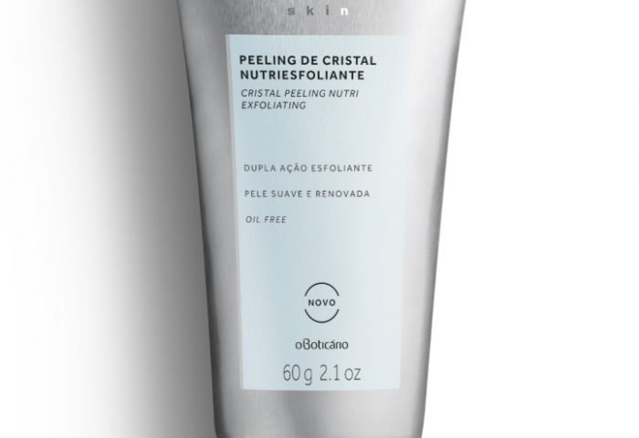 Pelling de Cristal Nutriresfoliante, do O Boticário, possui fórmula inovadora que remove as células mortas e reduz o excesso de oleosidade.