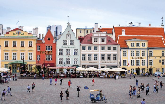 Centro de Tallinn, capital da Estônia.