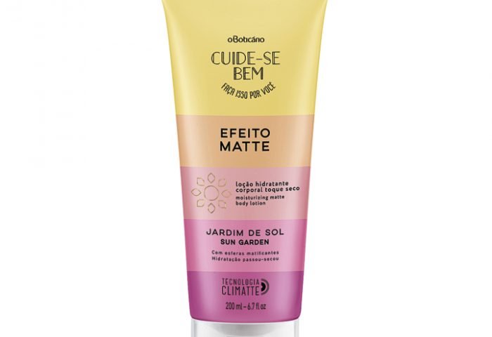A linha Cuide-se Bem, da O Boticário, possui hidratantes com efeito matte, que absorvem o brilho excessivo e proporcionam uma pele mais sequinha e aveludada ao longo do dia, garantindo hidratação por até 48 horas.