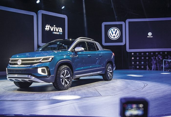 O Volkswagen Tarok tem capacidade para transportar 1 tonelada. O modelo exposto no salão tinha motor 1.4 turboflex de 150 cavalos, transmissão automática de 6 marchas e tração integral.