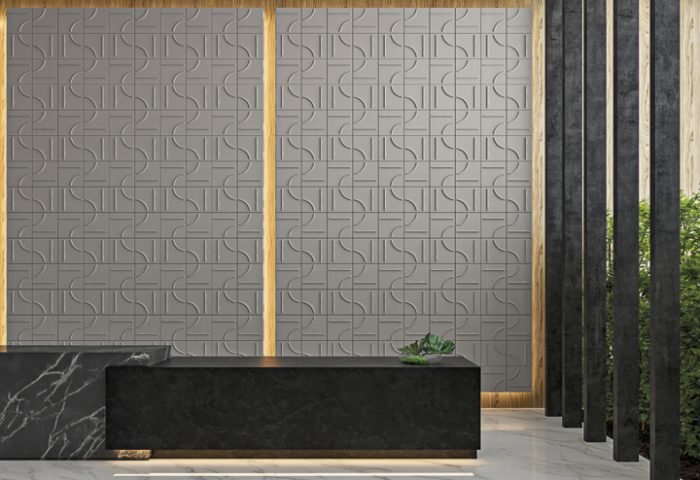 Em parceria com a Solarium Revestimento, Zanini de Zanine e Rodrigo Ohtake lançaram coleções assinadas. Na foto, a linha Athos, por Rodrigo Ohtake, é inspirada no trabalho de Athos Bulcão: linhas simples, fluidas e traços que dão continuidade ao movimento.