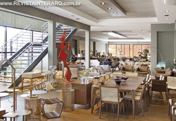 Showroom da loja, desenvolvido com o objetivo de inspirar  os clientes e profissionais da área de design de interiores. 