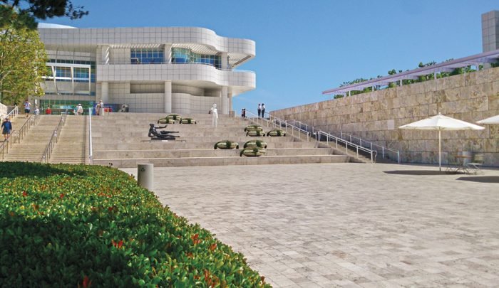 The Getty Center, em Los Angeles, um complexo cultural que abriga galerias repletas de obras-primas modernas.