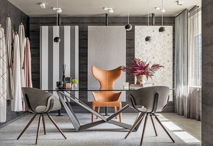 Guimar Urbina Interiors - I am a influencer. A designer projetou um espaço elegante específico para acolher influenciadores e blogueiros com área de trabalho para reuniões e desenvolvimento de conteúdo