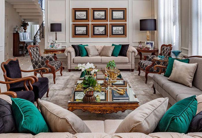 Para enfatizar o estilo do projeto, as profissionais Sandra e Roberta Bergo utilizaram elementos clássicos e sofisticados - Revista InterArq | Arquitetura, Decoração, Design, Paisagismo e Lifestyle