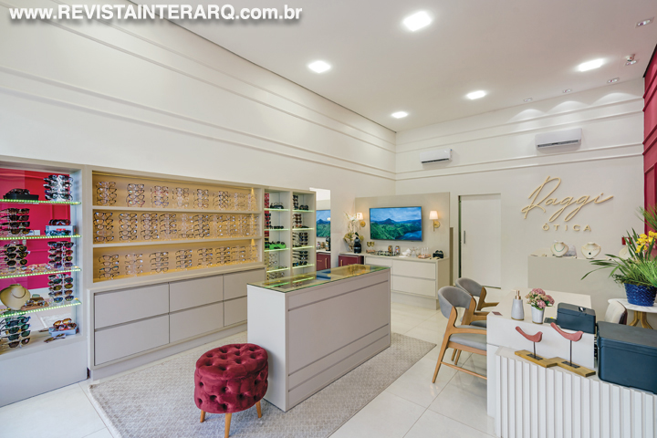 Elementos sofisticados predominam a arquitetura desta ótica - Revista InterArq | Arquitetura, Decoração, Design, Paisagismo e Lifestyle