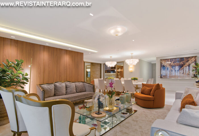O decór deste apartamento é repleto de elementos sofisticados e elegantes - Revista InterArq | Arquitetura, Decoração, Design, Paisagismo e Lifestyle