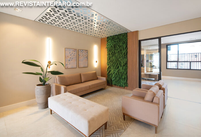 O hall deste hotel é repleto de elementos modernos e aconchegantes - Revista InterArq | Arquitetura, Decoração, Design, Paisagismo e Lifestyle