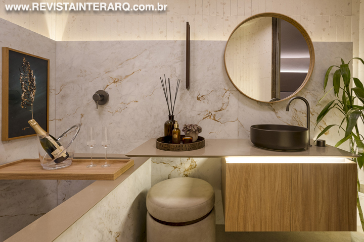 Banheiro Feminino – Estúdio FC Arquitetura e Design - Revista InterArq | Arquitetura, Decoração, Design, Paisagismo e Lifestyle