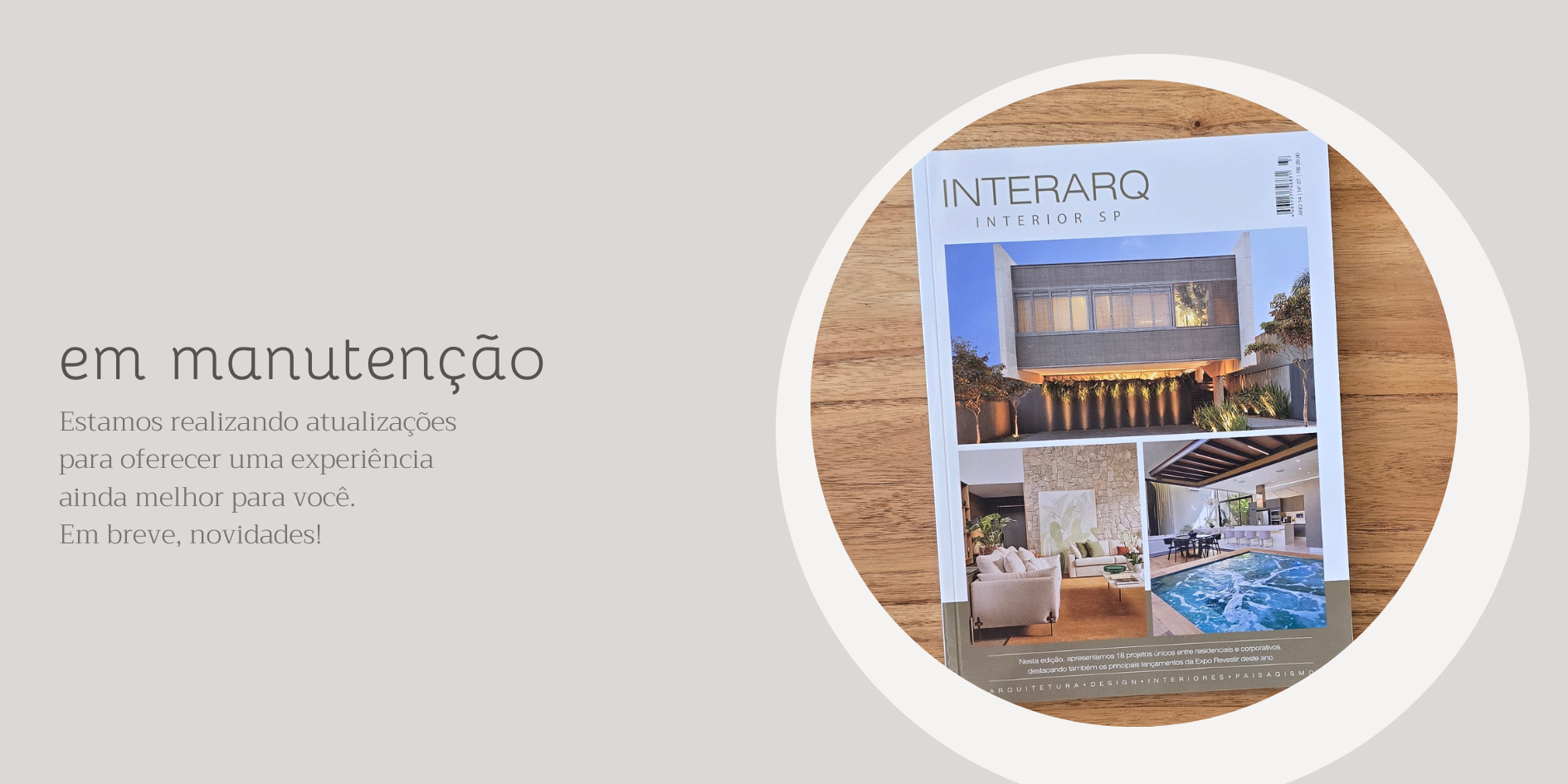 Assinatura - Revista InterArq | Arquitetura, Decoração, Design, Paisagismo e Lifestyle